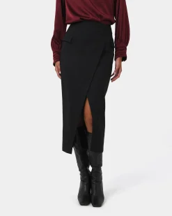 Forcast Abby Asymmetric Tailored Skirt Black Sale