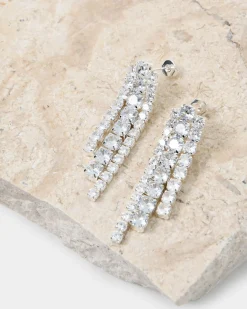 Forcast Abby Sterling Sil Plat Earring Silver New