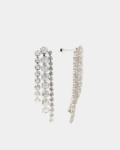 Forcast Abby Sterling Sil Plat Earring Silver New