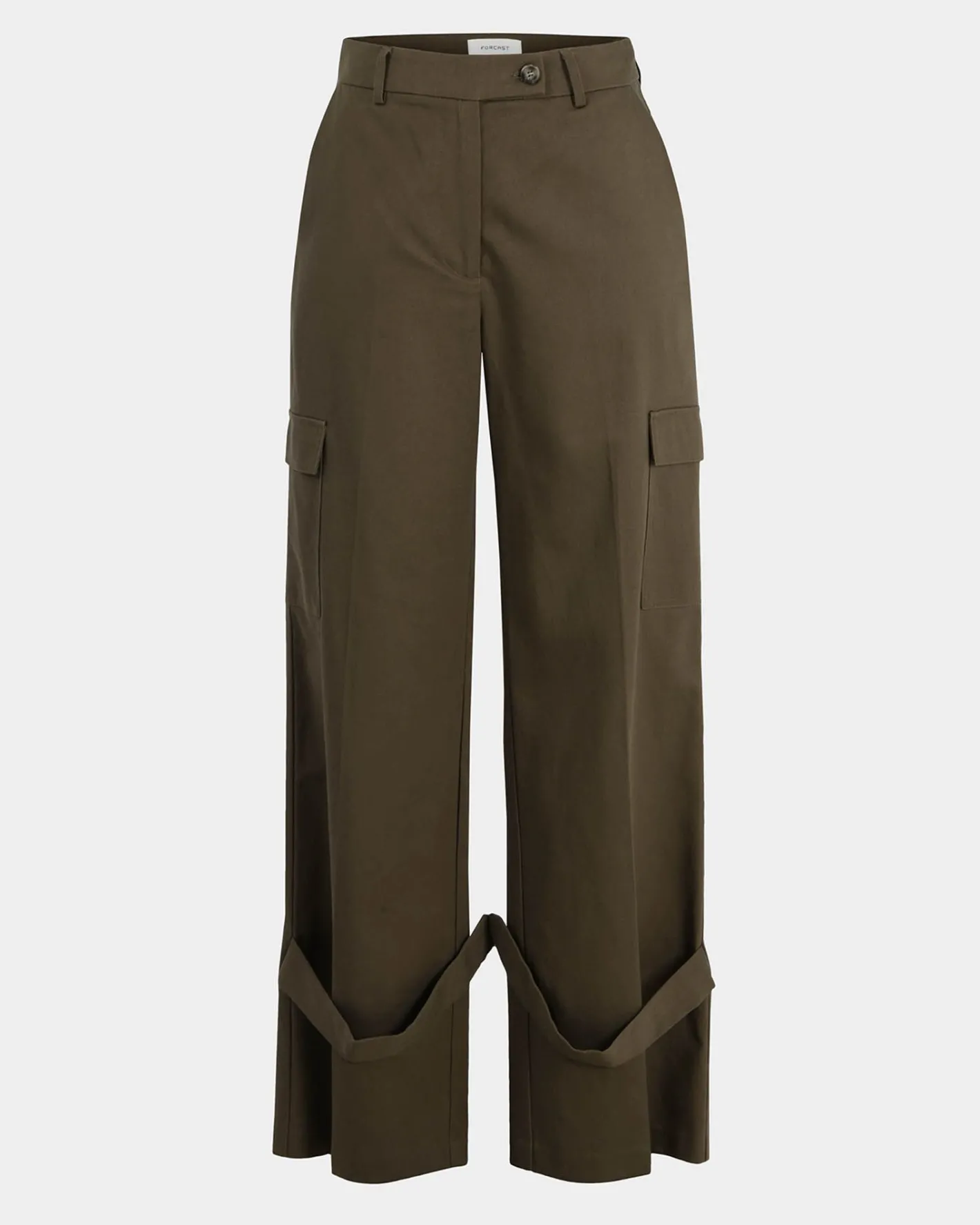Forcast Abigail Cargo Relaxed Pants Khaki Outlet