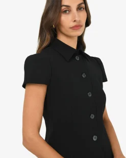 Forcast Ace Button Down Jacket Black New