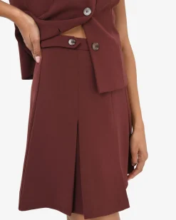 Forcast Ace Pleated Skirt Brick New