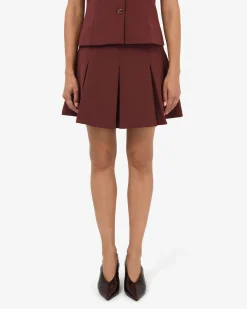 Forcast Ace Pleated Skirt Brick New