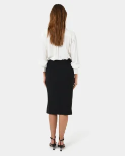 Forcast Ace Side Button Skirt Black Online
