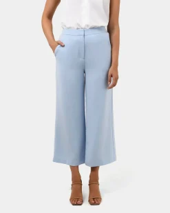Forcast Ace Wide Leg Culotte Pastel Blue Discount
