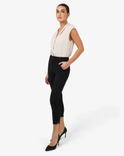 Forcast Adelaide V-neck Cap Sleeve Top Ecru Online