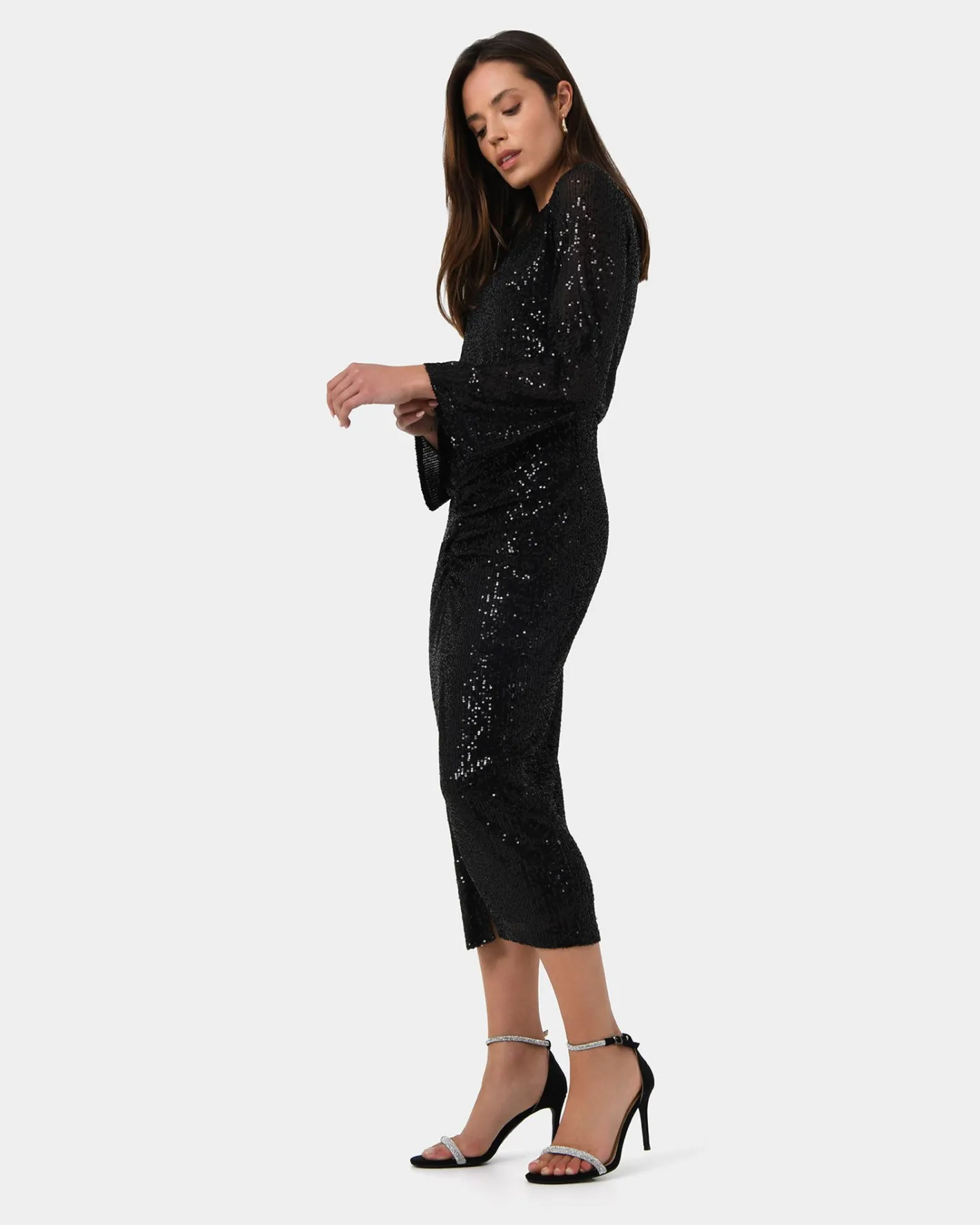 Forcast Adrianna Sequin Dress Black Best