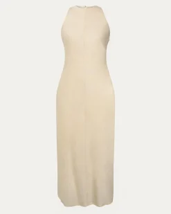 Forcast Aiya Bias Midi Dress Light Ecru Best