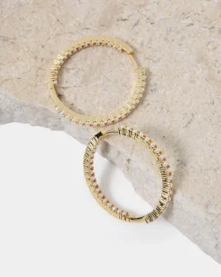 Forcast Alayah 16k Hoop Earrings Gold Sale