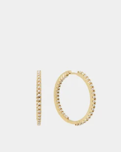 Forcast Alayah 16k Hoop Earrings Gold Sale
