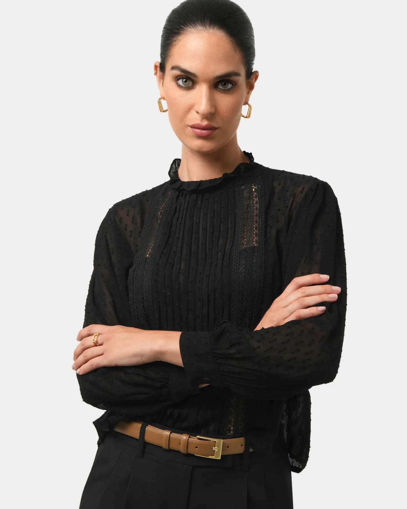 Forcast Aliana Lace Blouse Black Best