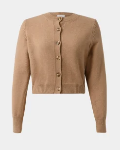Forcast Alina Button Cardigan Camel Sale