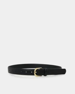 Forcast Alina Leather Belt Black Online