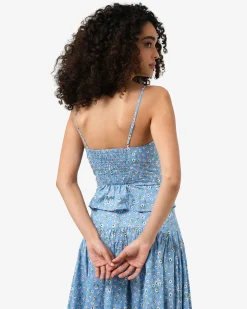 Forcast Alisa Cami Floral Top Blue Ditsy Hot