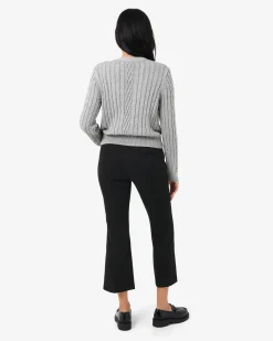 Forcast Alison Crop Flared Pants Black