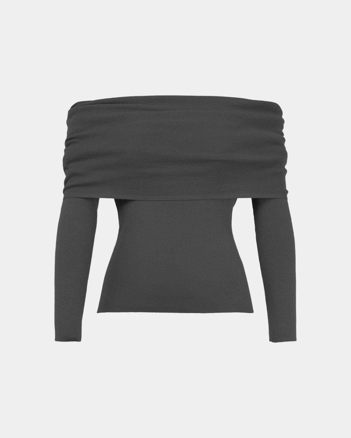 Forcast Ally Off Shoulder Knit Charcoal Grey Online