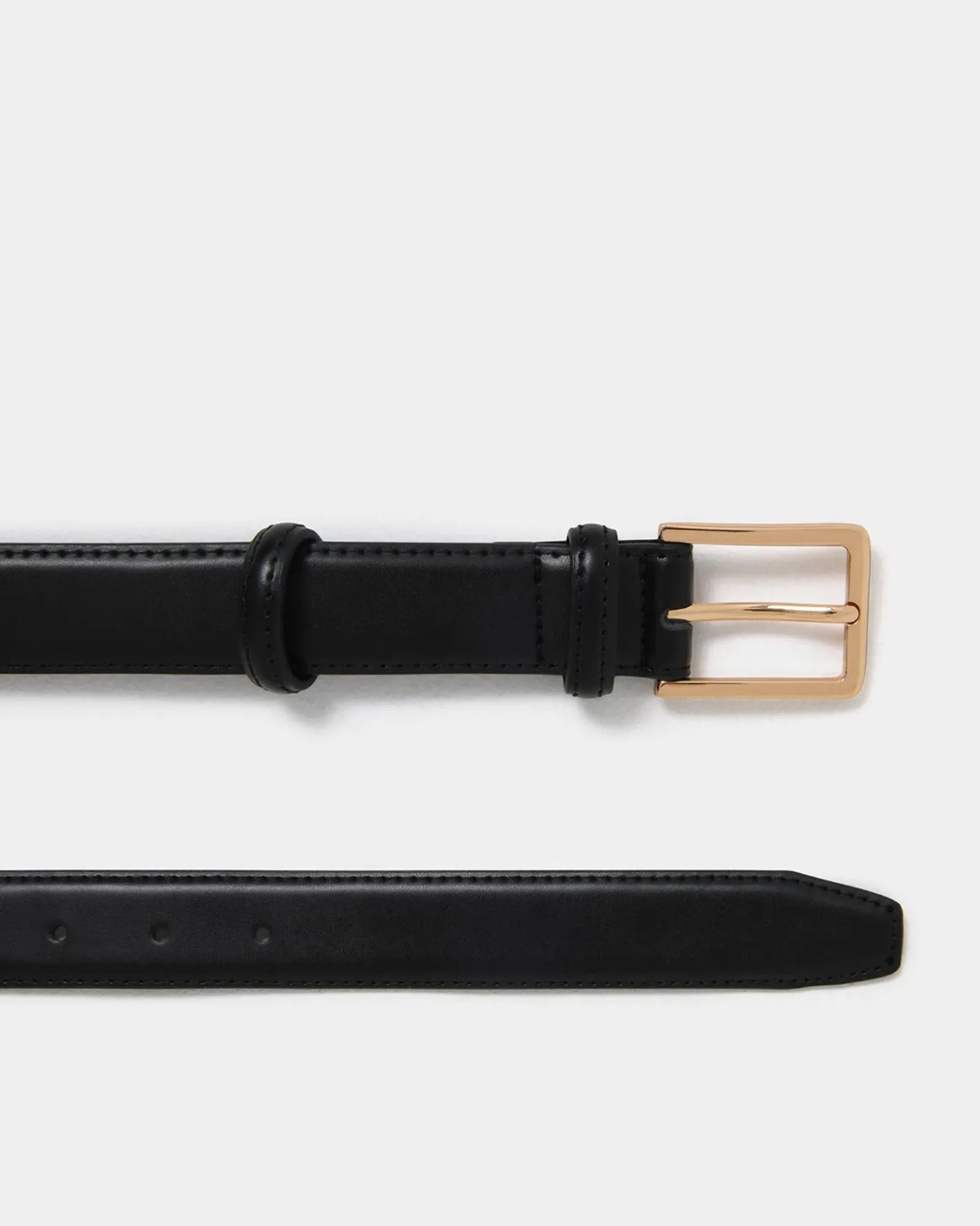 Forcast Amal Leather Belt Black Online