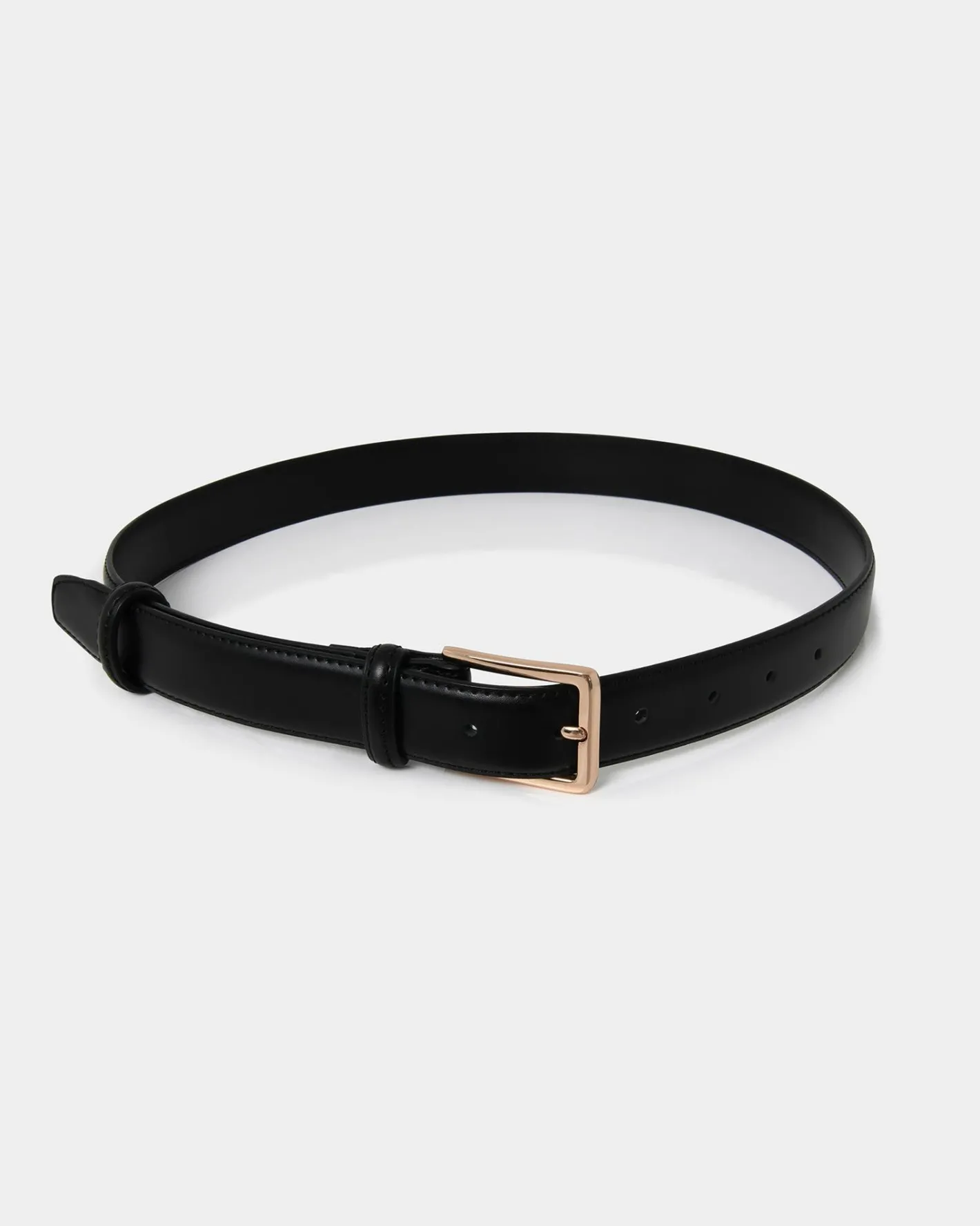 Forcast Amal Leather Belt Black Online