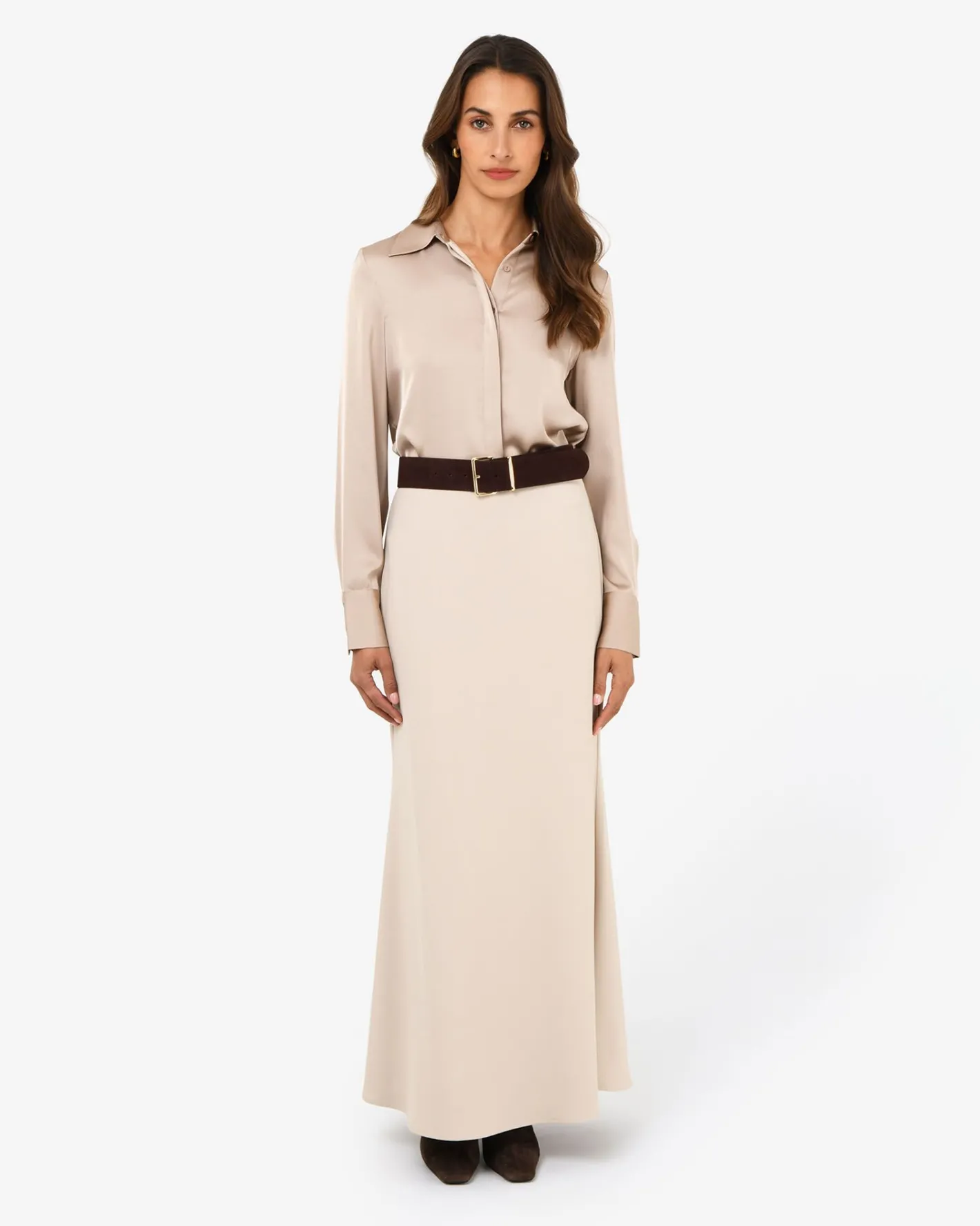 Forcast Amalie Suede Belt Brown Outlet