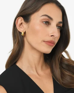 Forcast Amara Drop Earrings Gold New