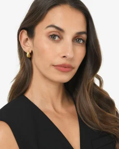 Forcast Amara Drop Earrings Gold New