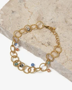 Forcast Amaris Crystal Chain Bracelet Gold Clearance