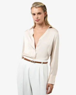 Forcast Amaris Leather Belt Tan Online