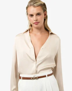 Forcast Amaris Leather Belt Tan Online