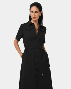 Forcast Amera Belted Utility Dress Black Online