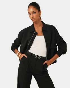 Forcast Amera Bomber Jacket Black Online