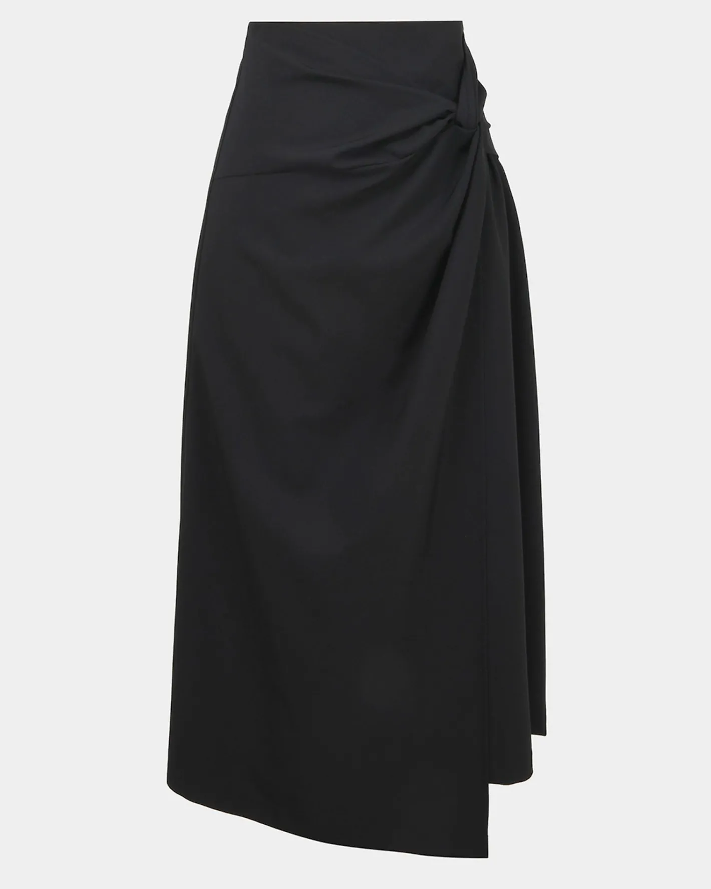 Forcast Amera Twist Midi Skirt Black Sale