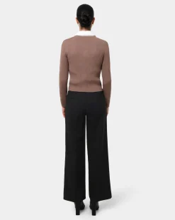 Forcast Amera Wide Leg Tailored Pants Black Hot