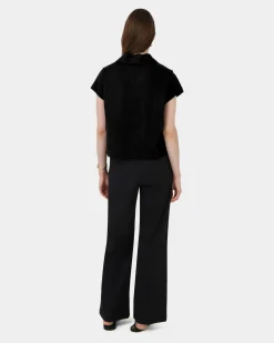 Forcast Ami Linen Collar Shirt Black Sale