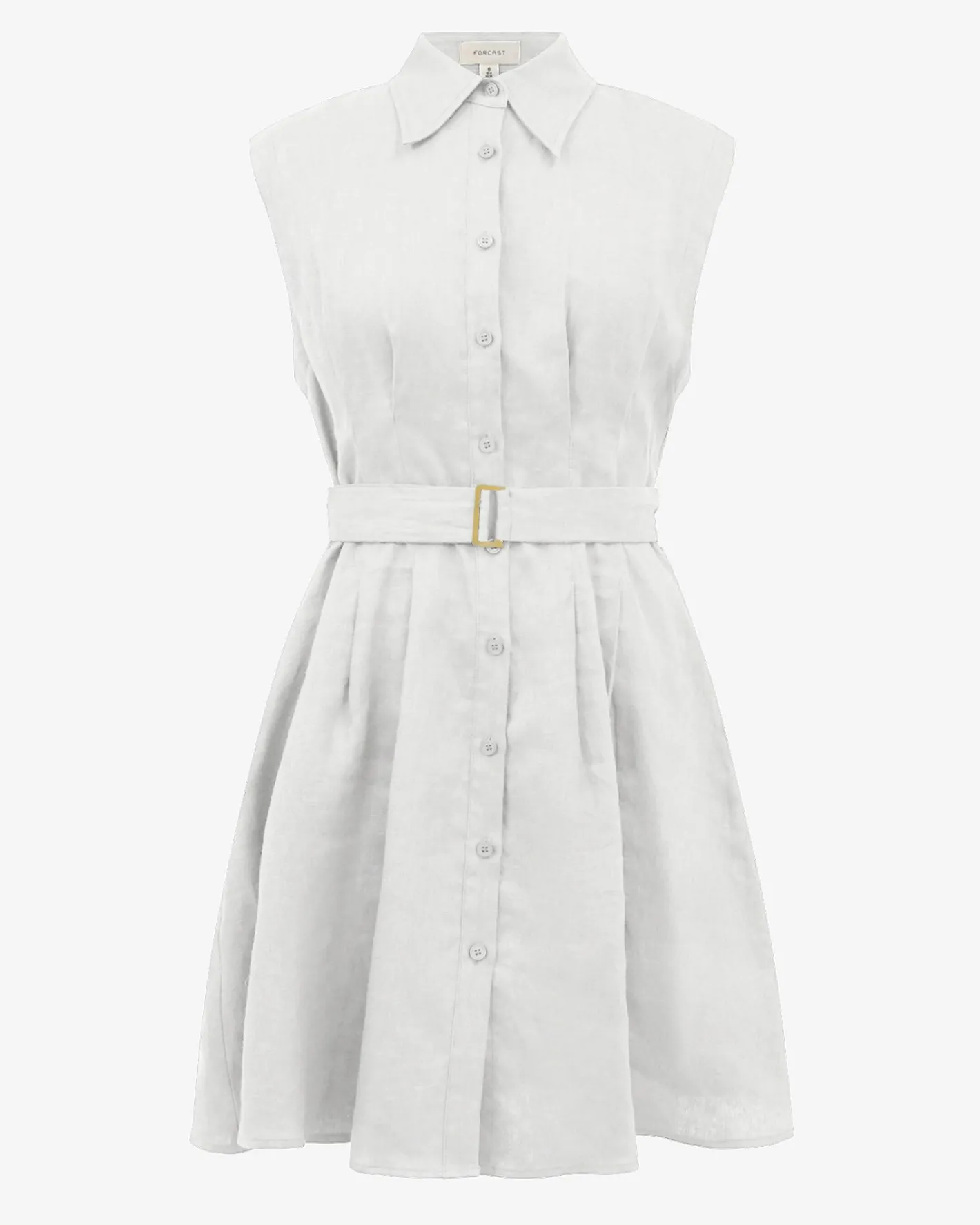 Forcast Ami Linen Mini Beach Dress Ivory Outlet