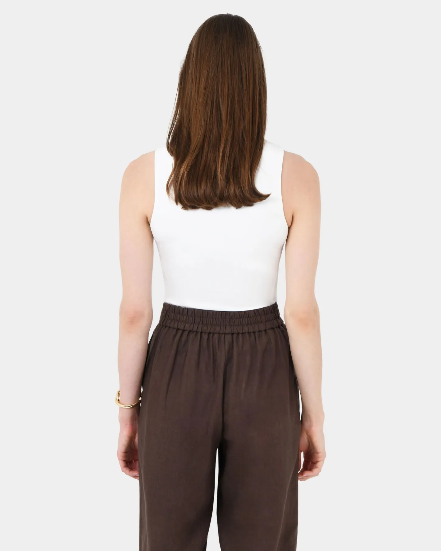 Forcast Ami Wide Leg Linen Pants Brown Sale