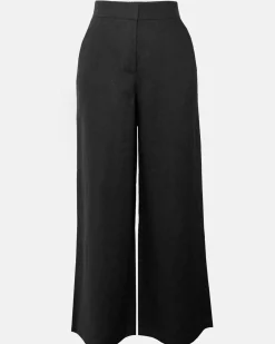 Forcast Ami Wide Leg Linen Pants Black Best