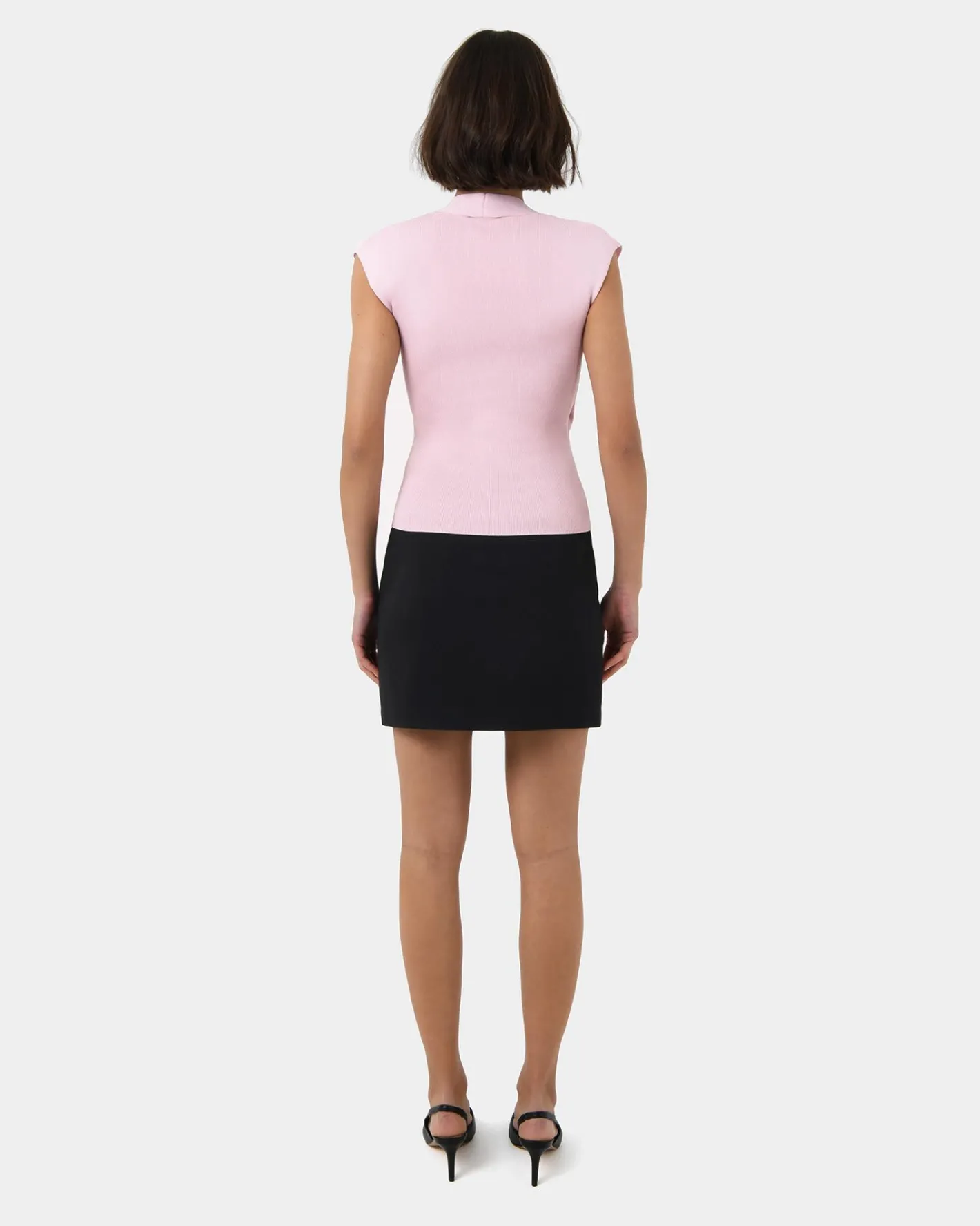 Forcast Ani Wrap Knit Top Pink Online
