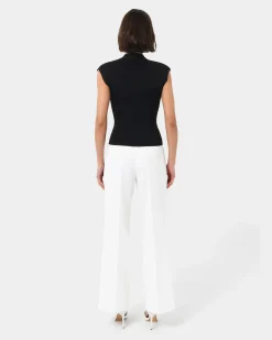 Forcast Ani Wrap Knit Top Black Hot