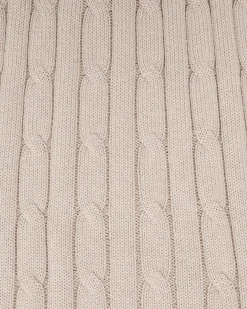 Forcast Anita Short Sleeve Cable Knit Light Taupe New