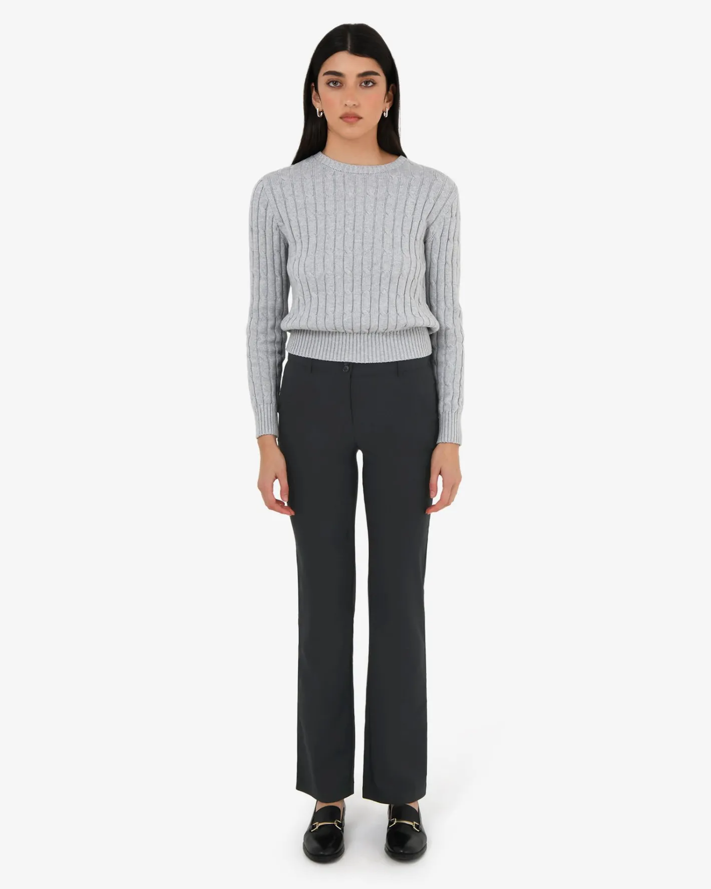 Forcast Annalee Classic Pants Grey New