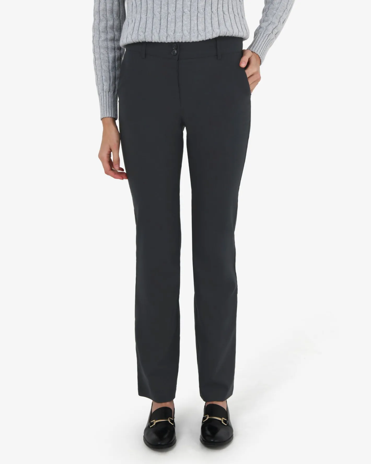 Forcast Annalee Classic Pants Grey New