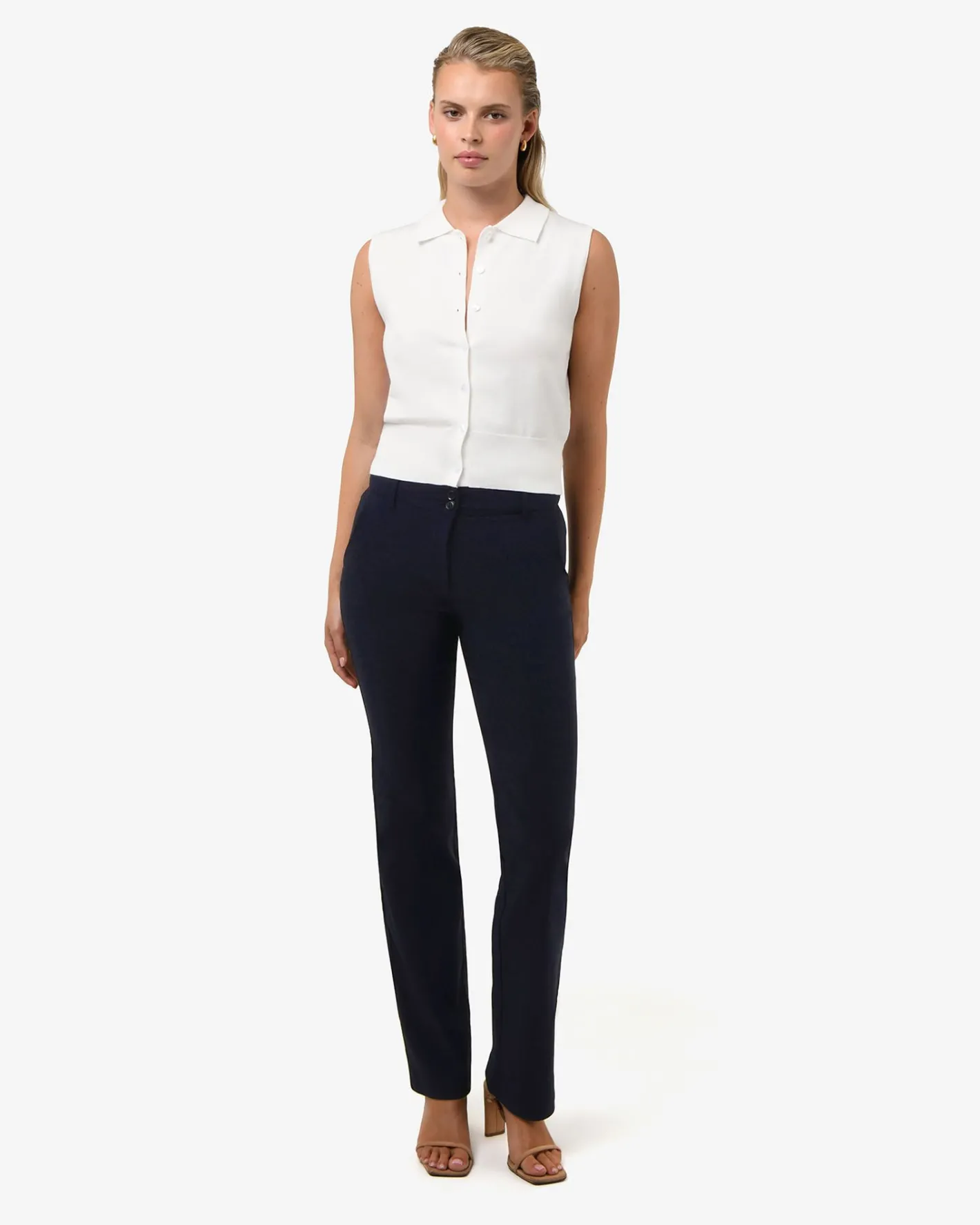 Forcast Annalee Classic Pants Navy Best
