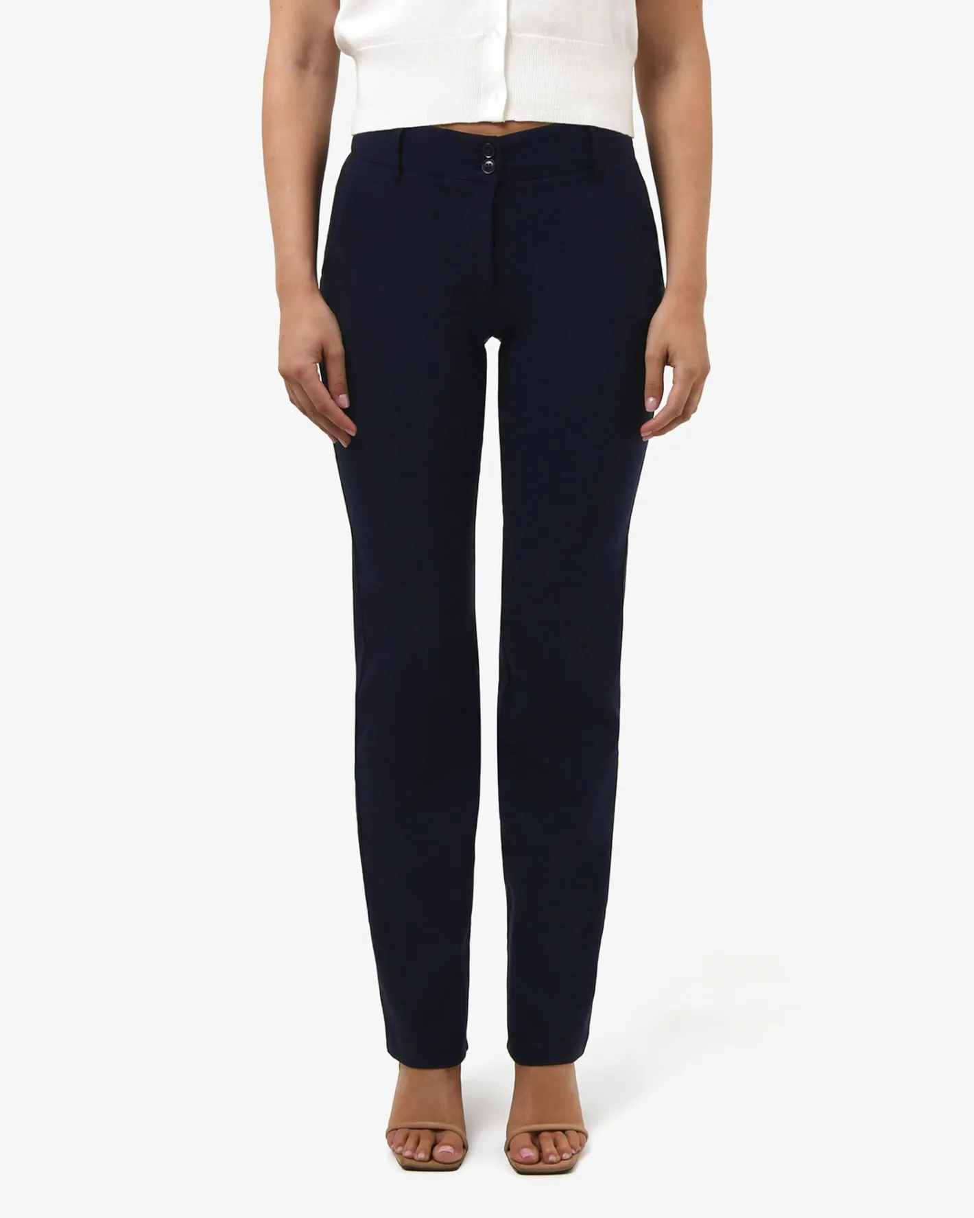 Forcast Annalee Classic Pants Navy Best