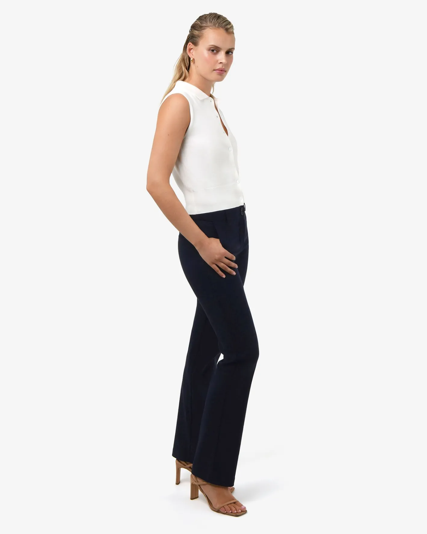 Forcast Annalee Classic Pants Navy Best