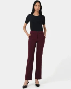 Forcast Annalee Classic Pants Maroon Hot