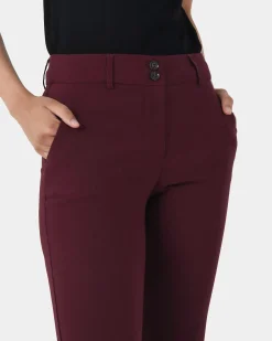 Forcast Annalee Classic Pants Maroon Hot