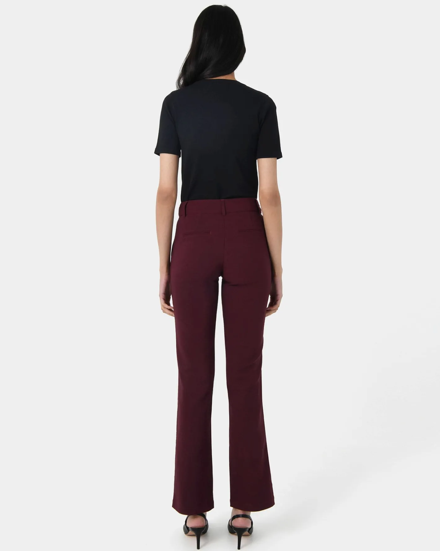 Forcast Annalee Classic Pants Maroon Hot