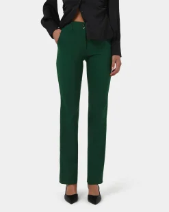 Forcast Annalee Classic Pants Green Hot