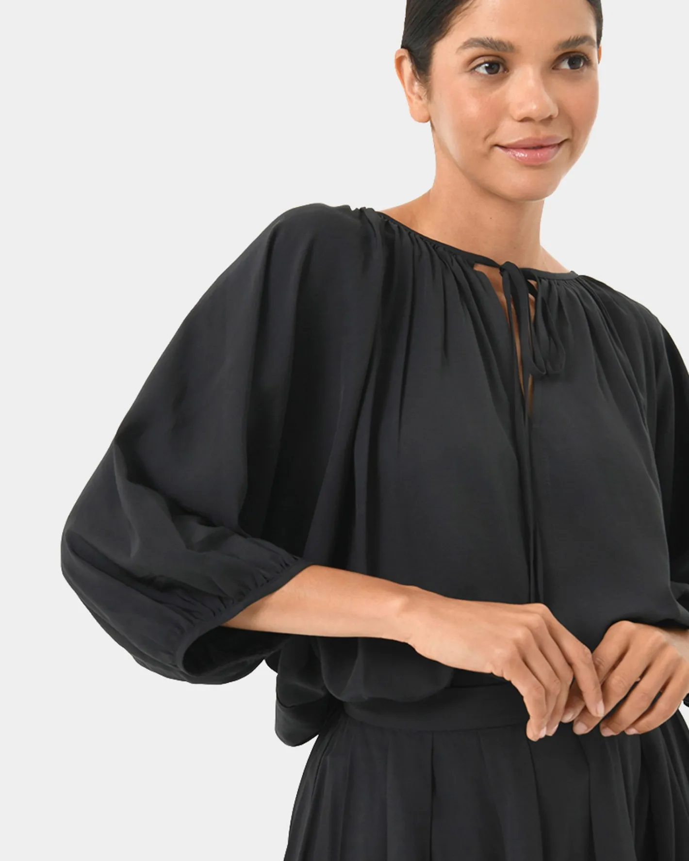 Forcast Annalia Dolman Sleeve Top Black Clearance