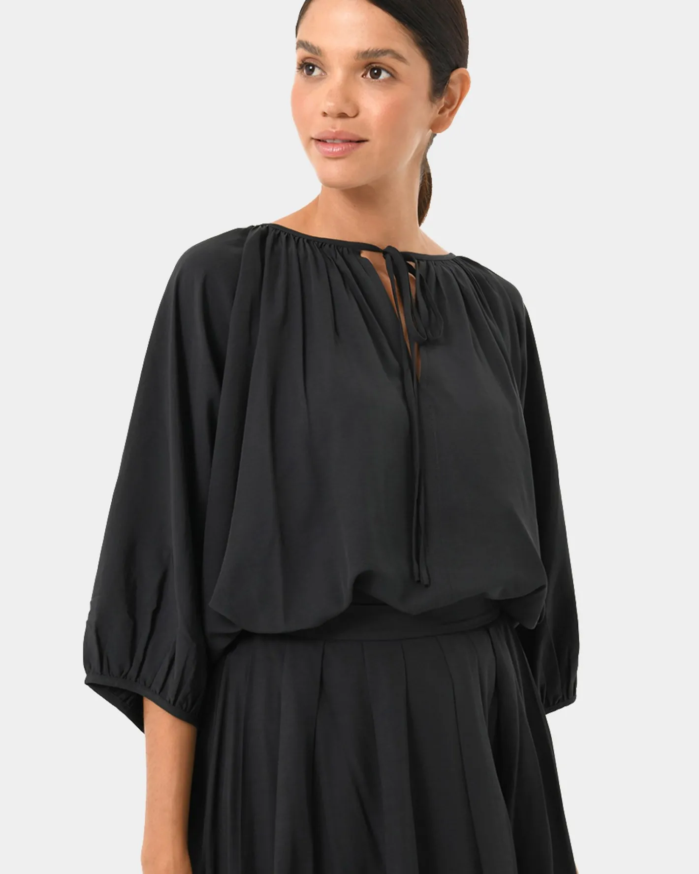 Forcast Annalia Dolman Sleeve Top Black Clearance